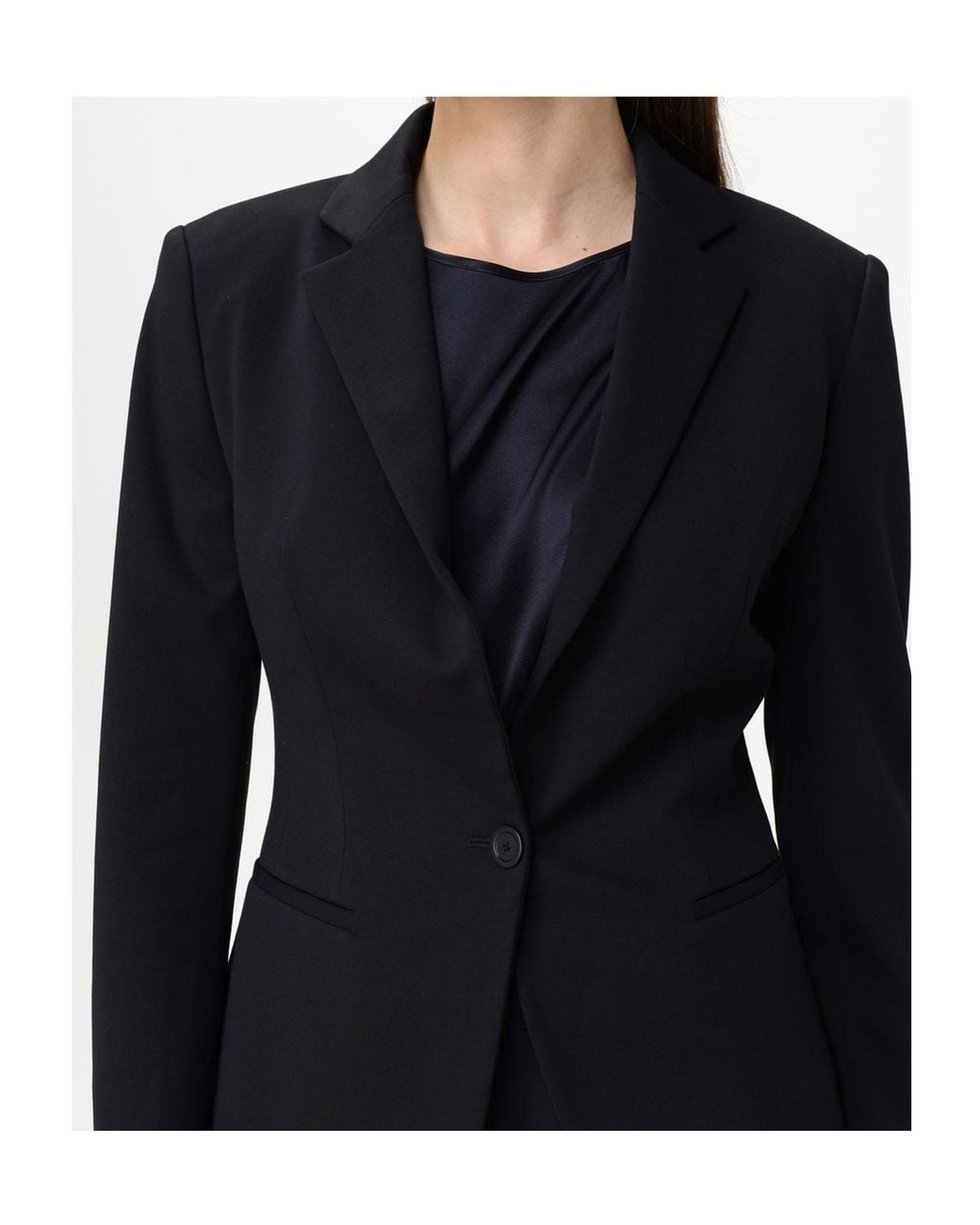 Dondup Black Single-Breasted Blazer