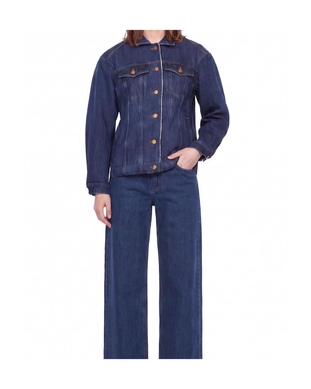 Jil Sander Blue Button-Up Denim Jacket