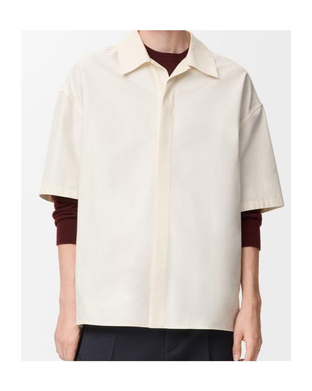 Loewe White Relaxed Short Sleeved Shirt for men