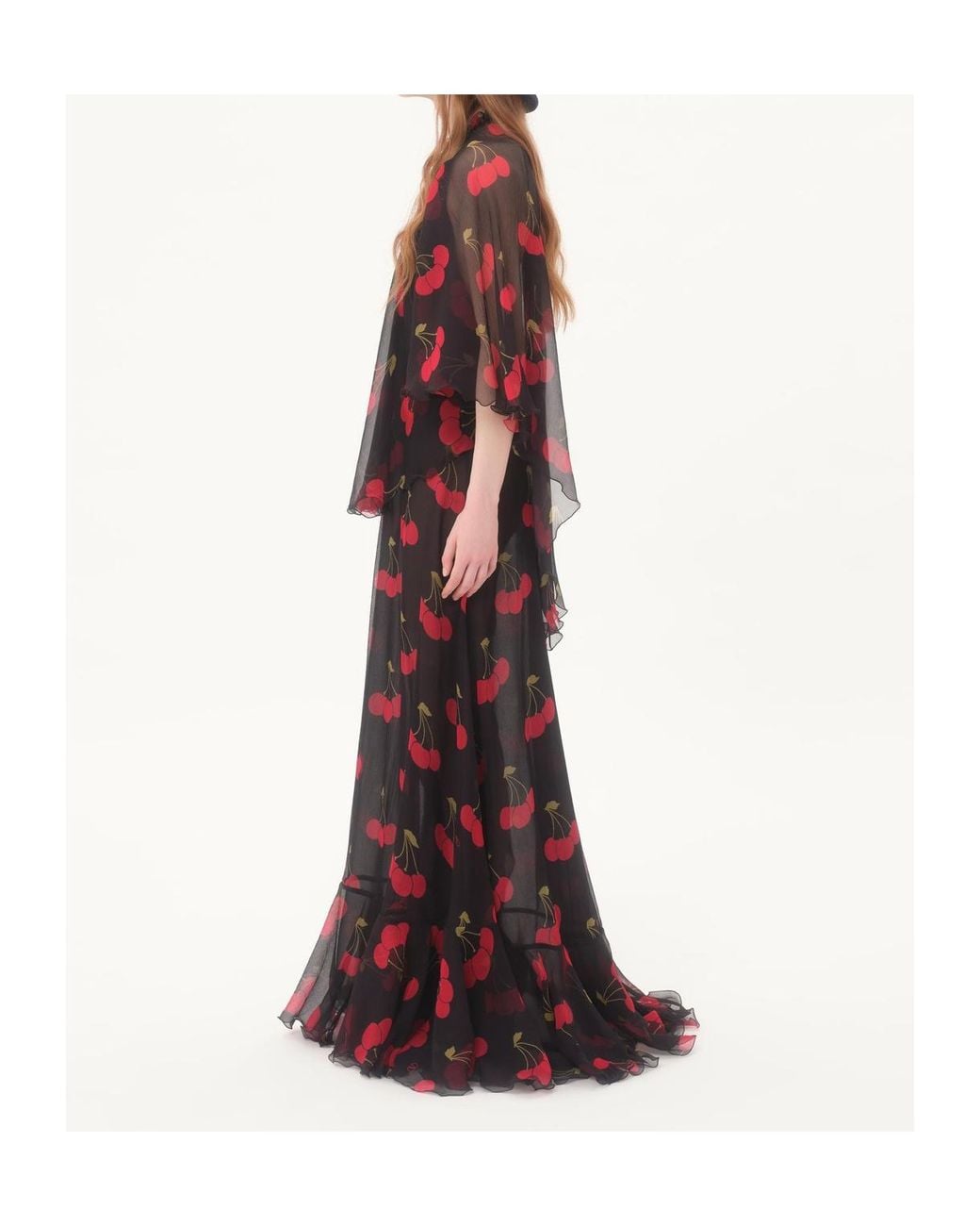 Valentino Red Long Sleeve Dress