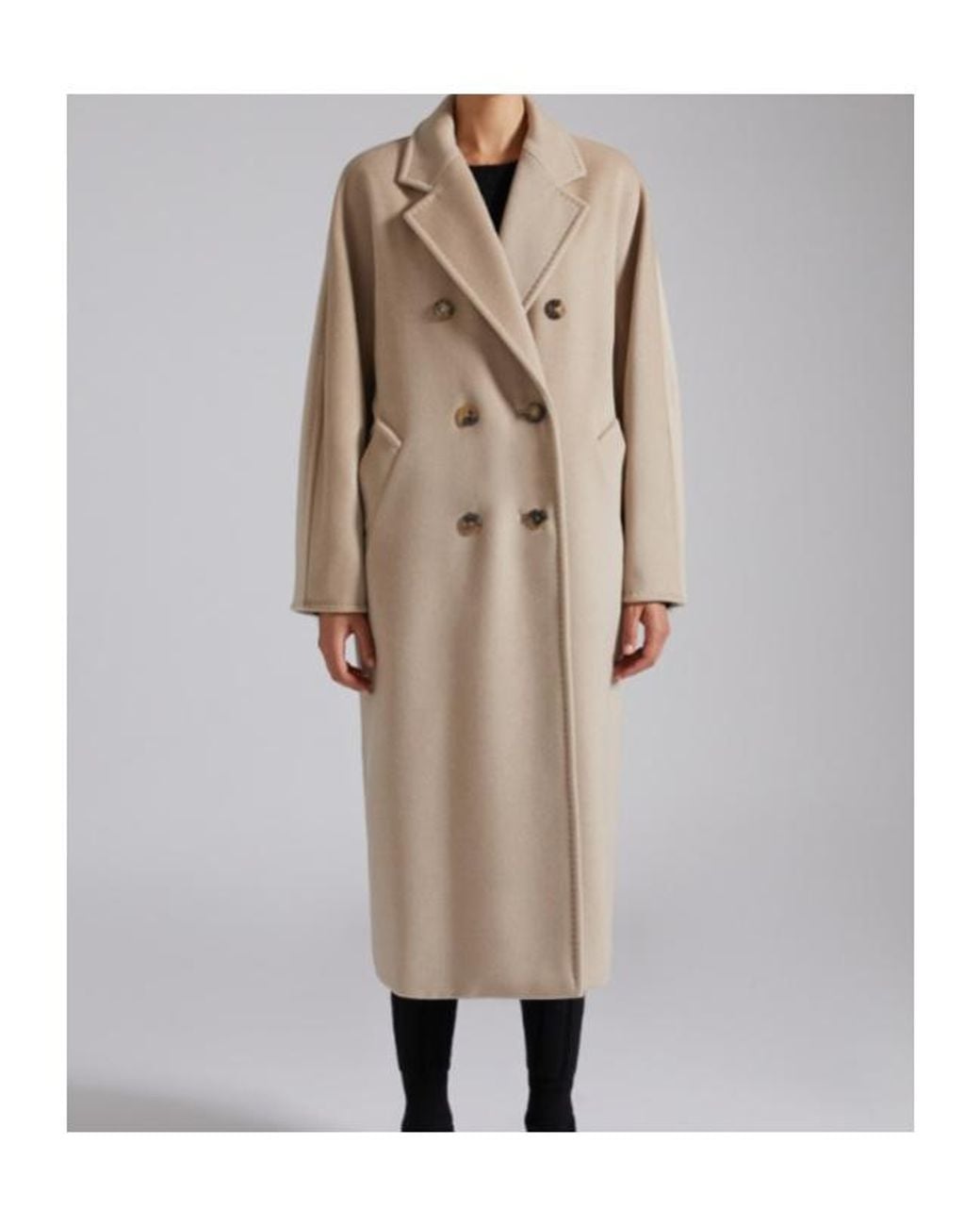 Max Mara Natural Madame Belted Double-Breasted Coat