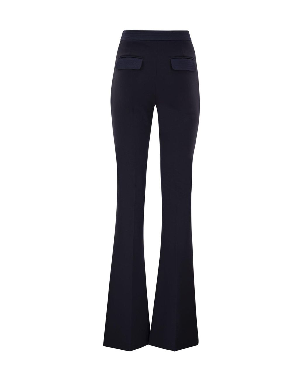 Elisabetta Franchi Blue Panelled Flared Pants