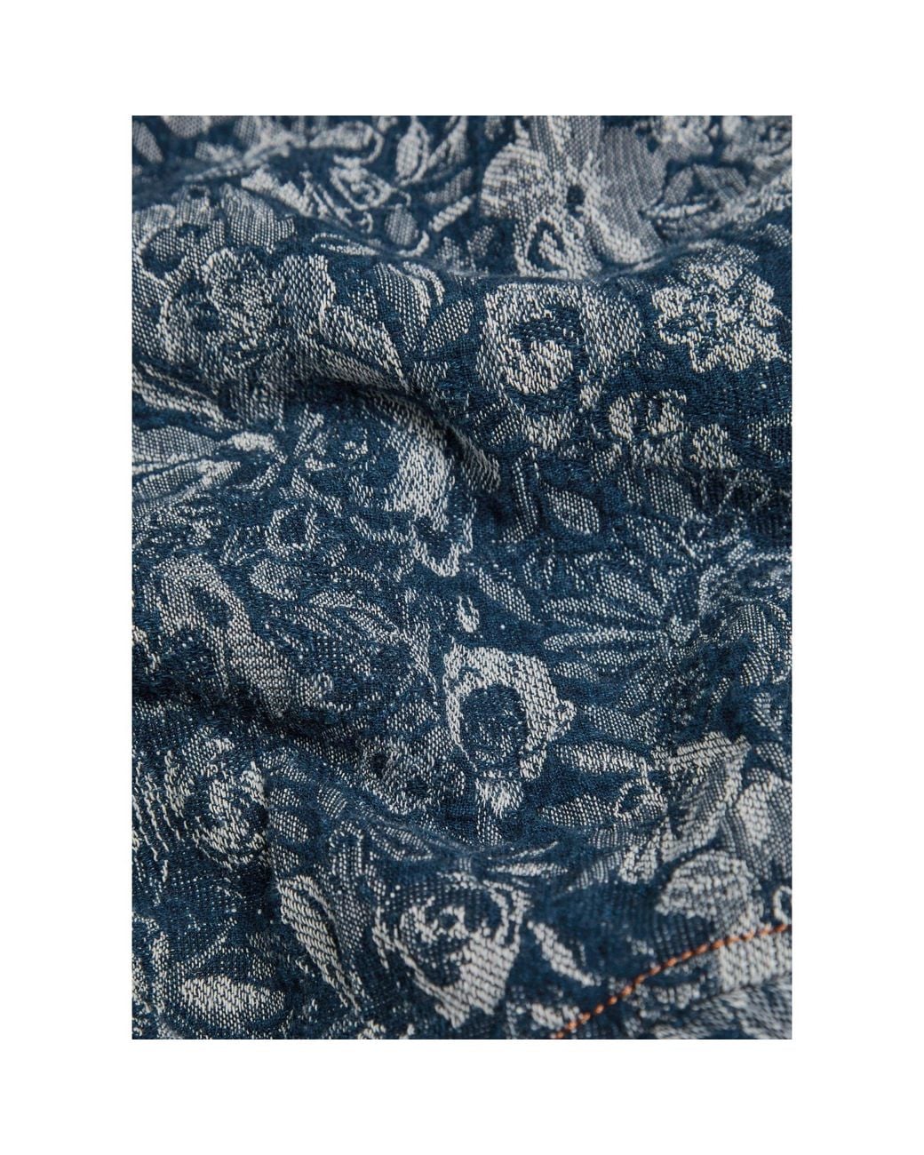 Ganni Blue B Tapestry Peplum Blouse