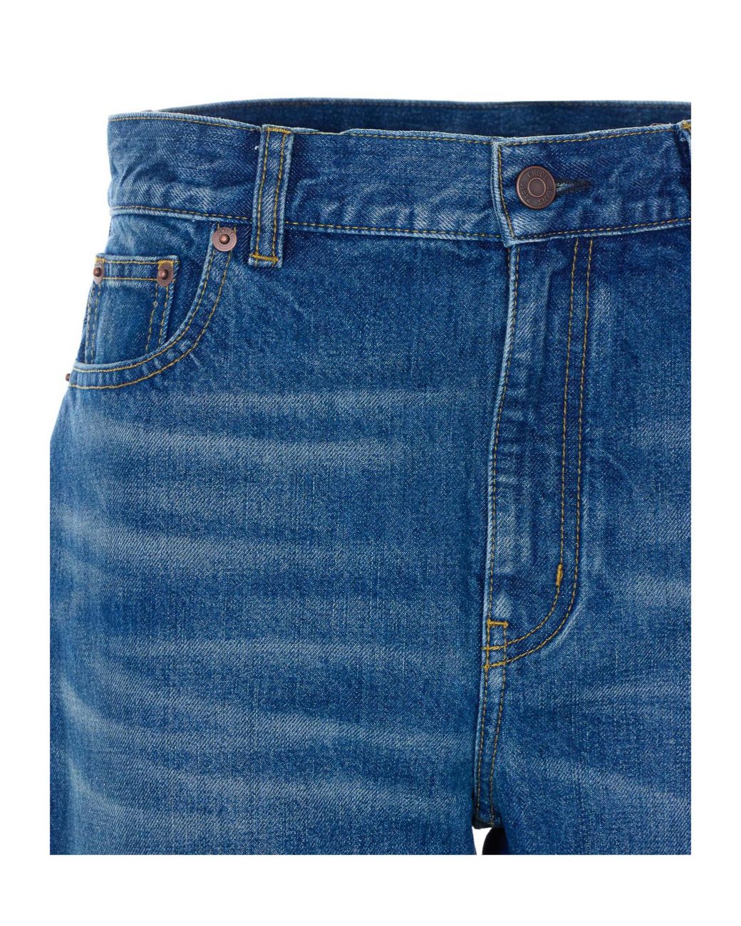 Chloé Blue Chloé High-Rise Capri Jeans