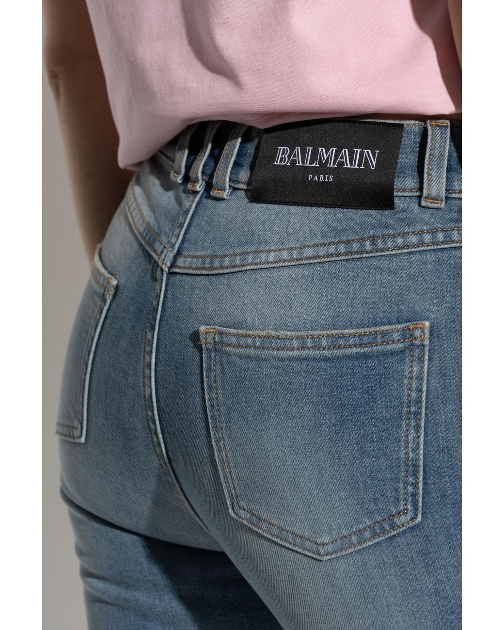 Balmain Blue Tapered Leg Jeans