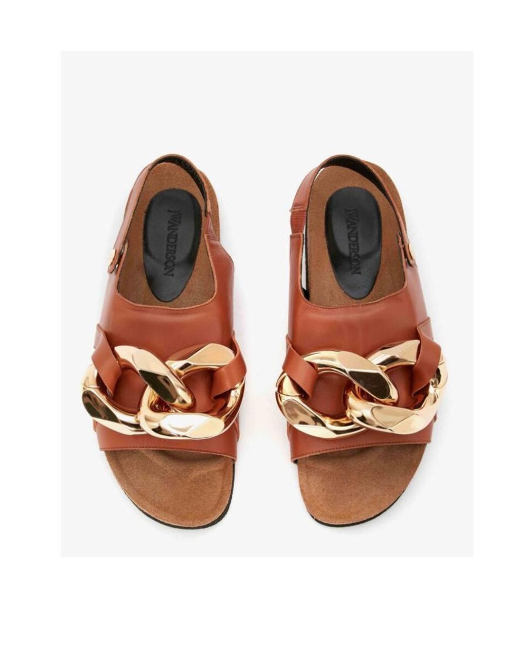 J.W. Anderson Brown Jw Anderson Chain-Link Open Toe Sandals