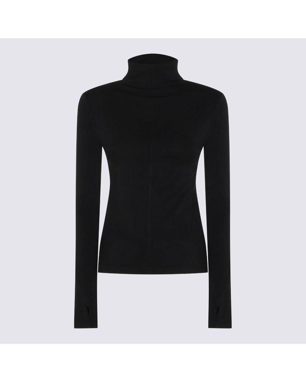 Thom Krom Black Fitted Turtleneck Top for men