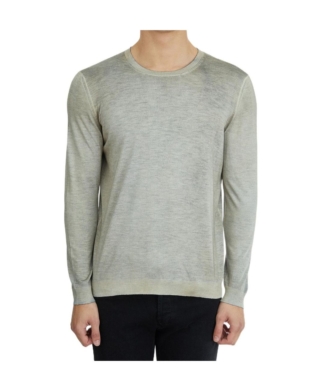 Avant Toi Gray Crew-Neck Cashmere Sweater for men