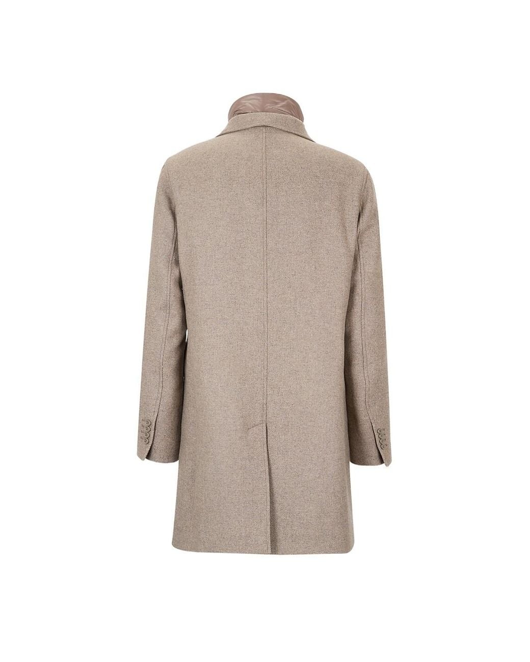 Herno Natural Long-Sleeved Coat for men