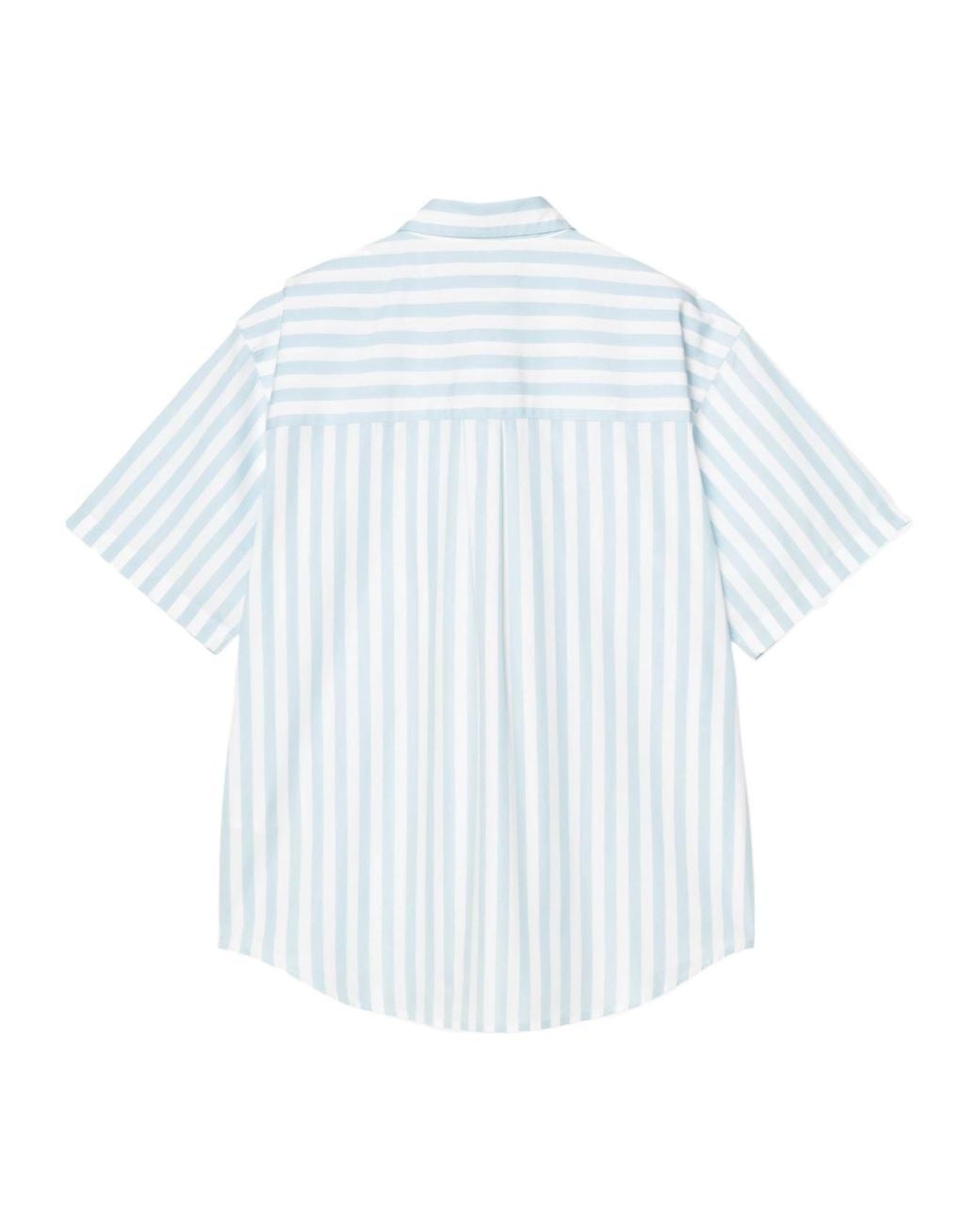 Carhartt Blue S/S Royce Striped Pocket Shirt for men