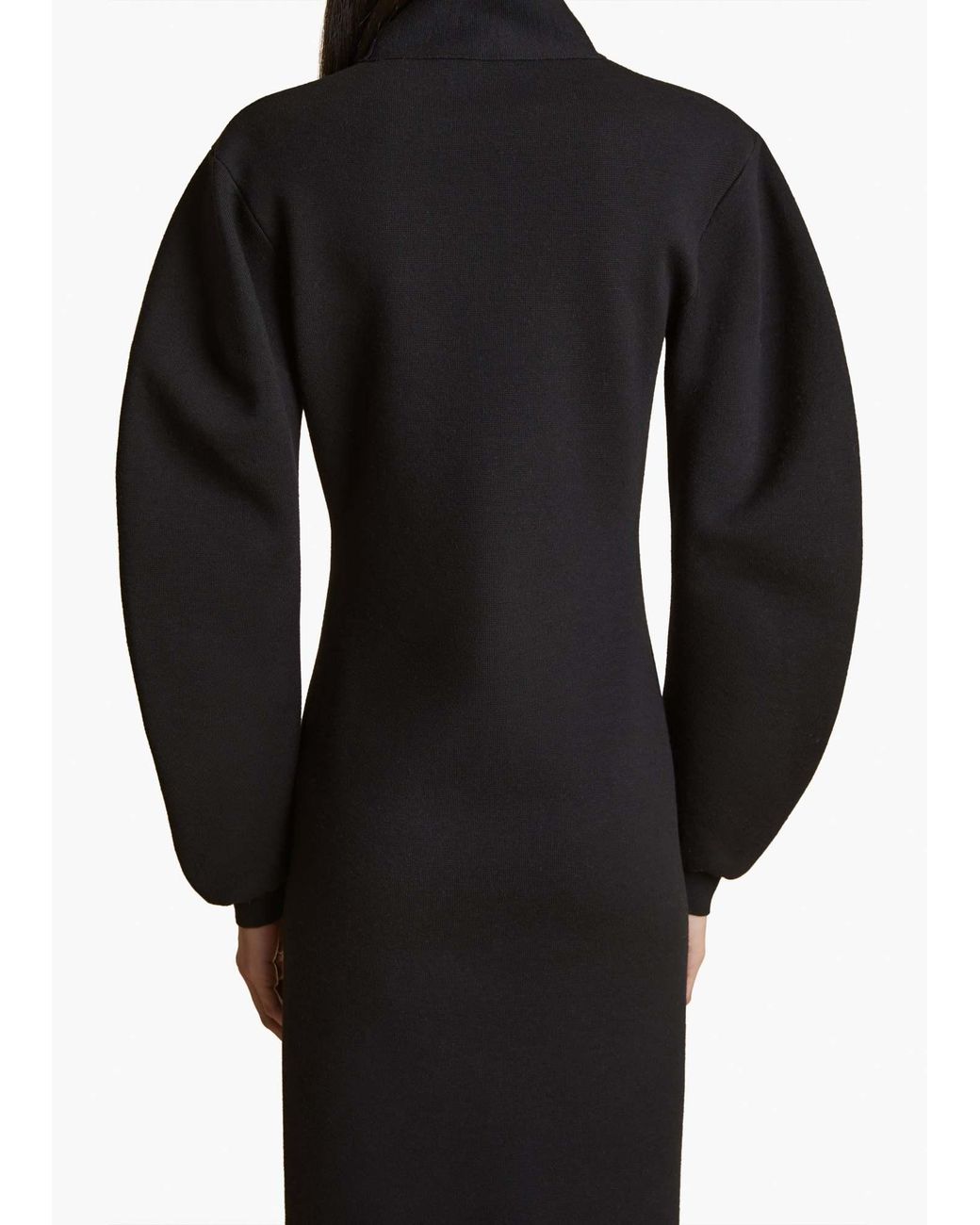 Khaite Black Storm Midi Dress