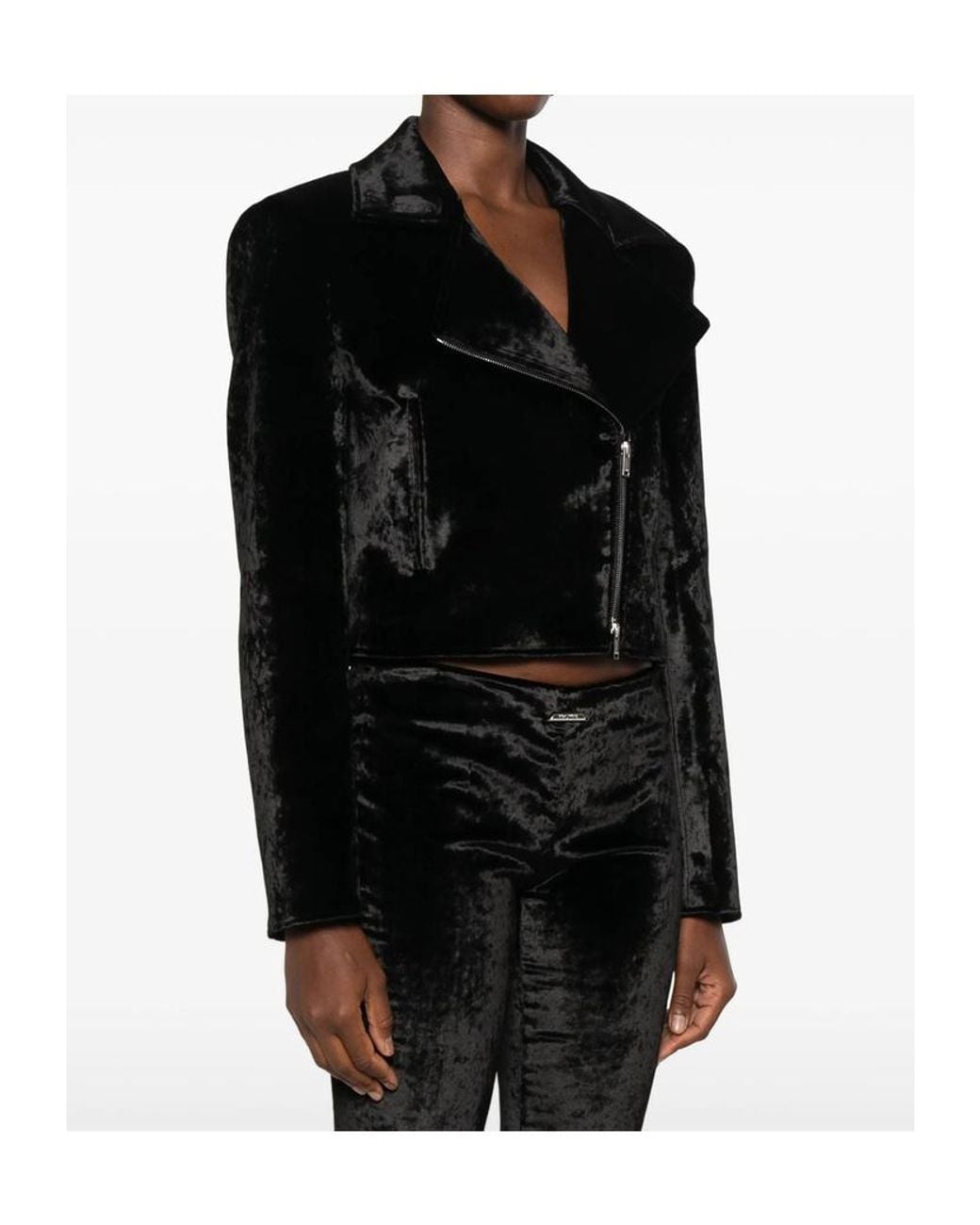 Dondup Black Collared Zip-Up Casual Jacket