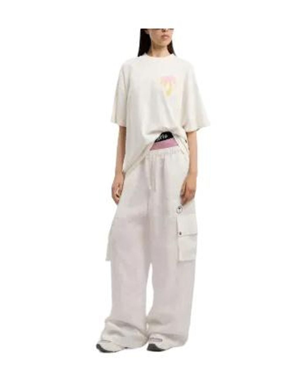 Palm Angels White I Love Pa Printed T-Shirt