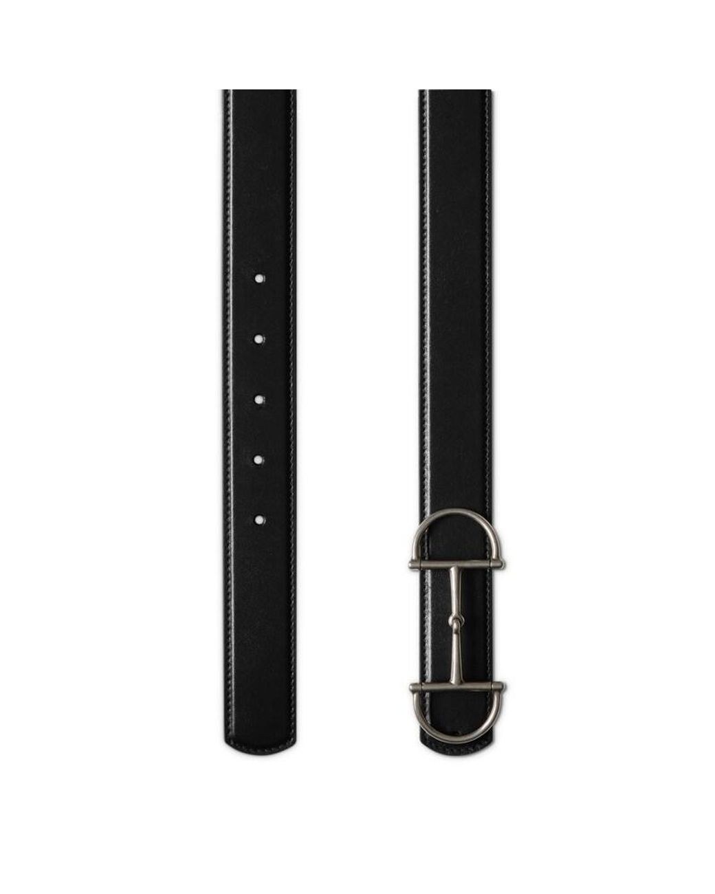 Gucci White Horsebit Reversible Belt for men