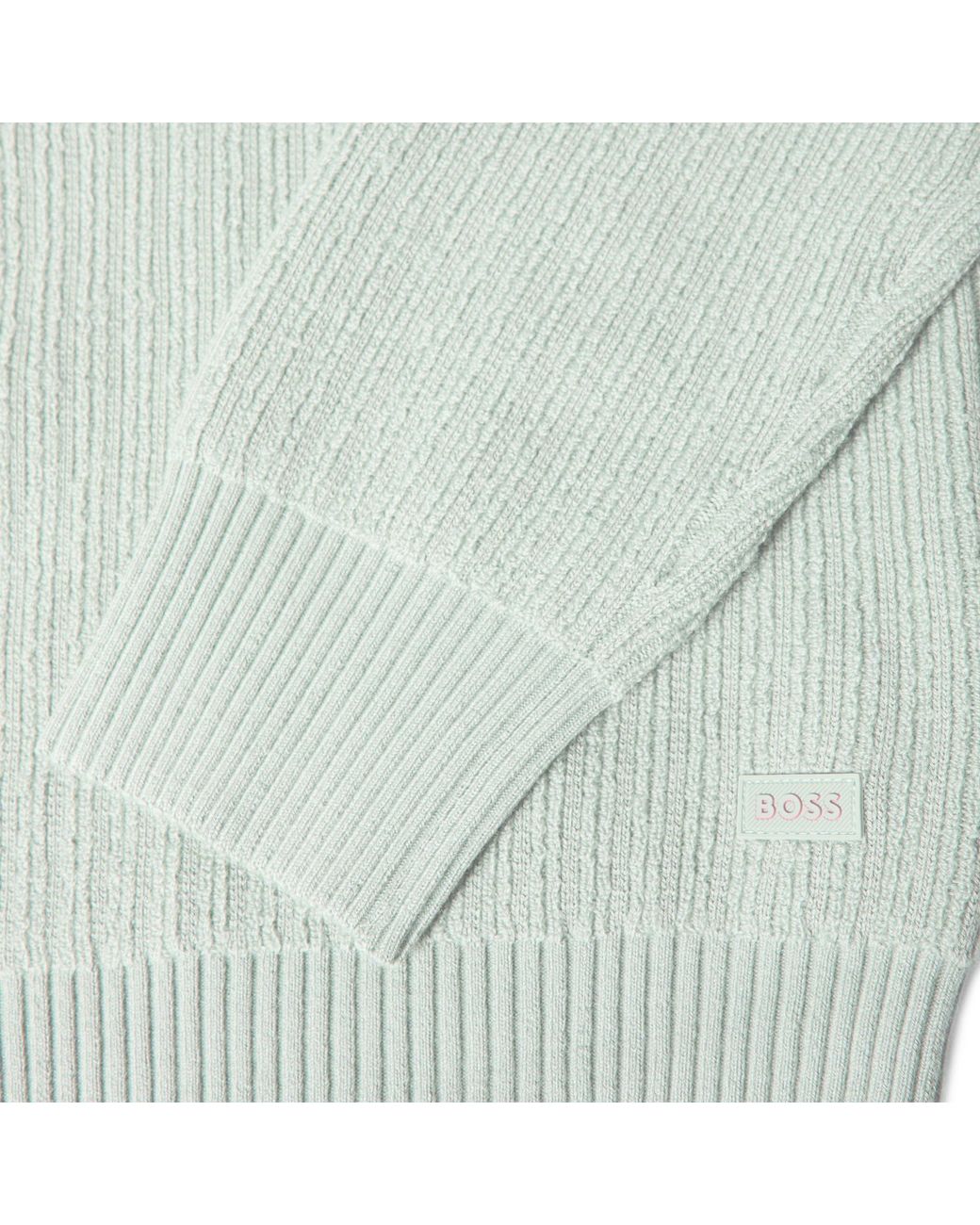 Boss Green High-Neck Long-Sleeve Knit Sweater for men