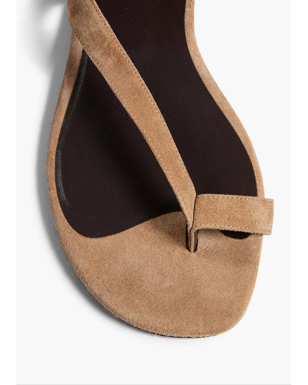 Khaite Brown Aimee Ankle Strap Sandals