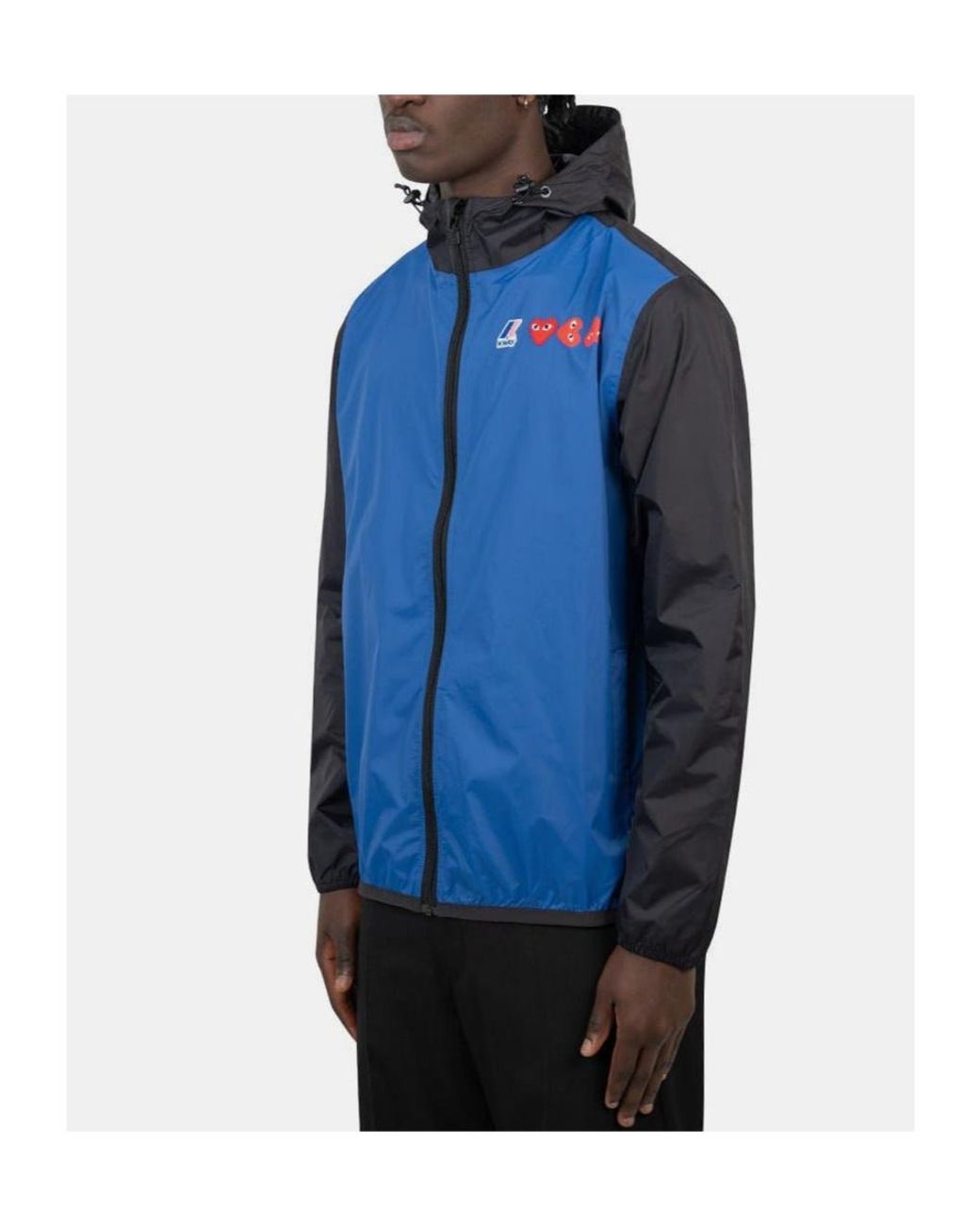 COMME DES GARÇONS PLAY Blue Hooded Casual Jacket for men