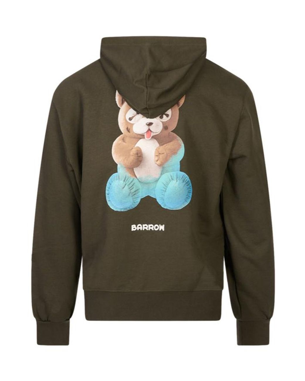 Barrow Green Teddy Bear Printed Hoodie for men