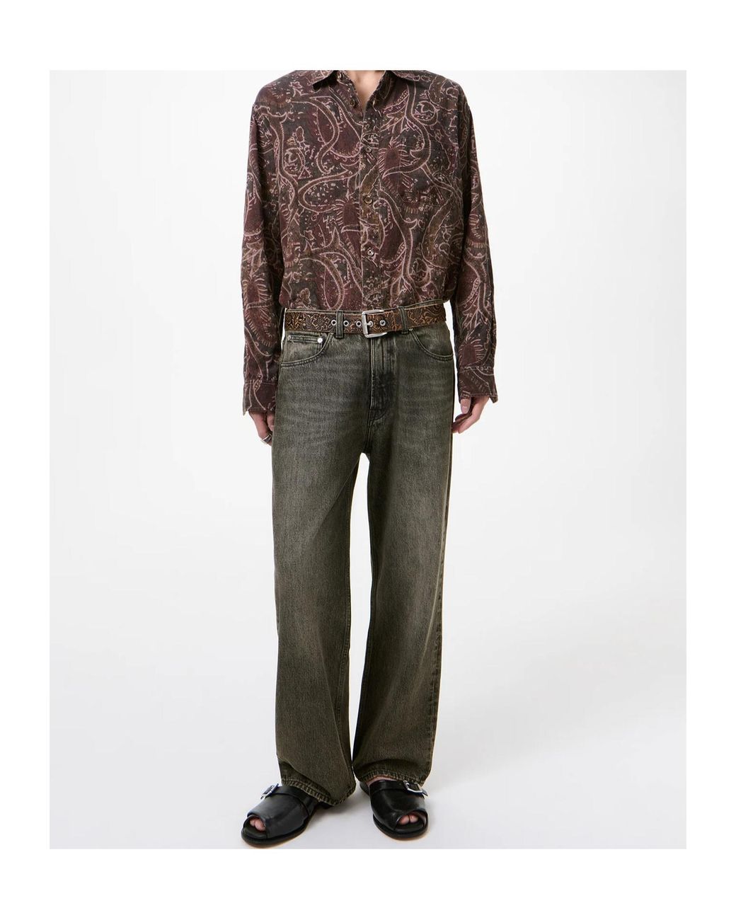 Our Legacy Gray Third Cut Straight-Leg Jeans for men