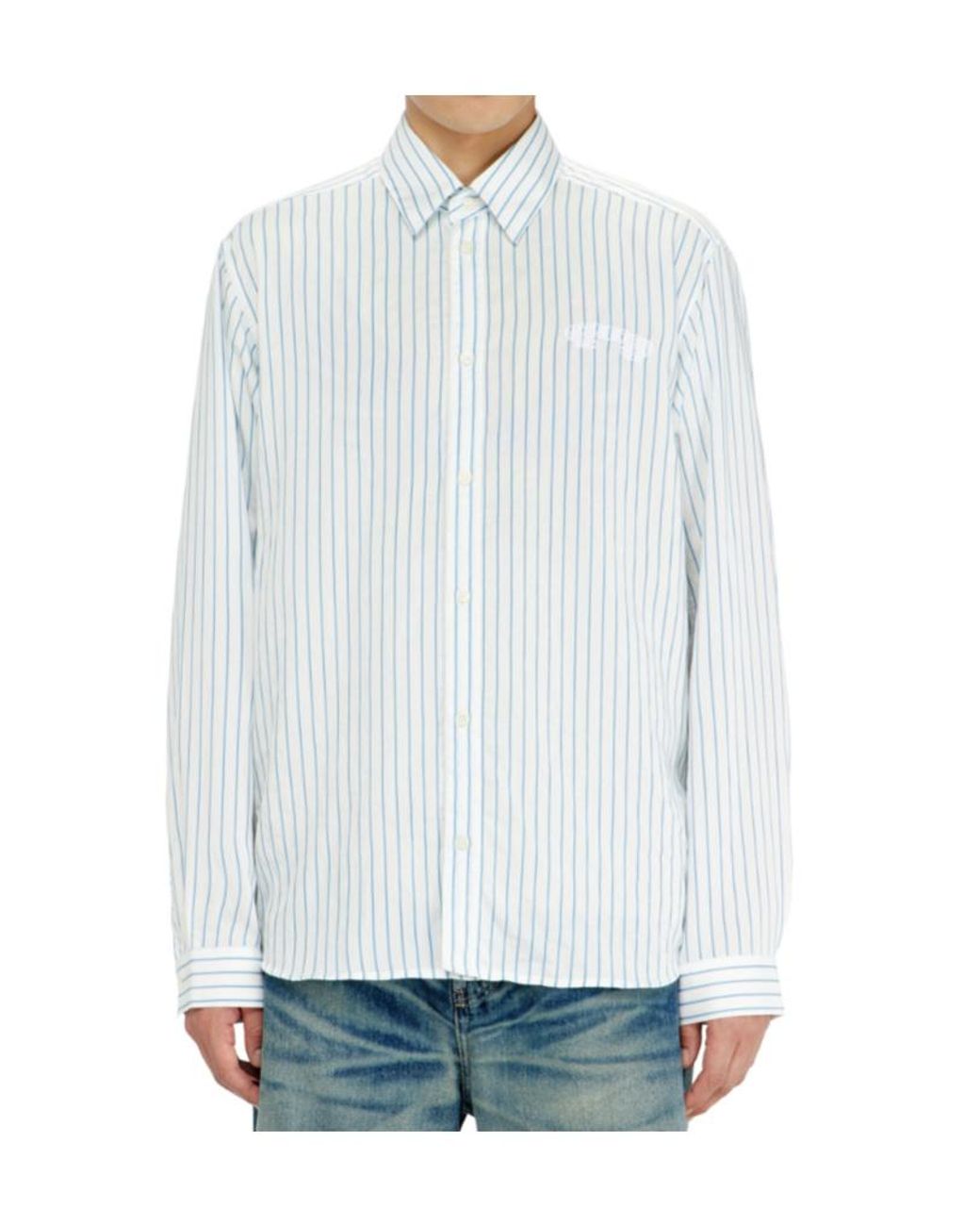 DIESEL White S-Simply-Agcl Long-Sleeved Shirt for men