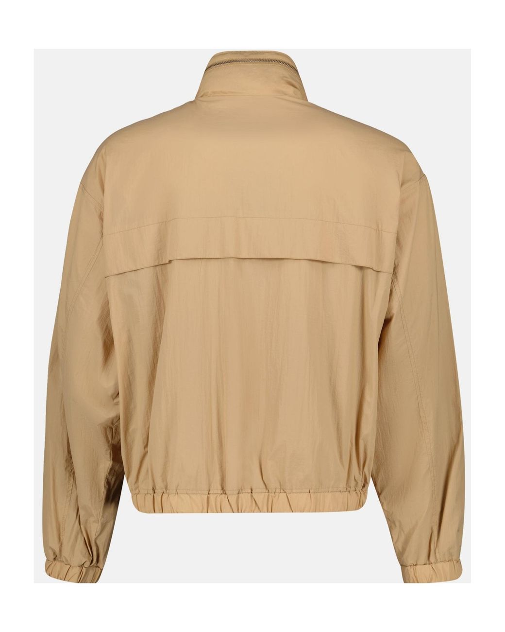 AMI Natural Paris Logo Printed Zipped Bomber Jacket for men