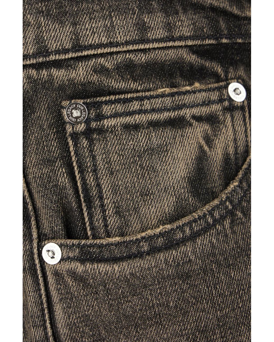 Our Legacy Gray Third Cut Straight-Leg Jeans for men
