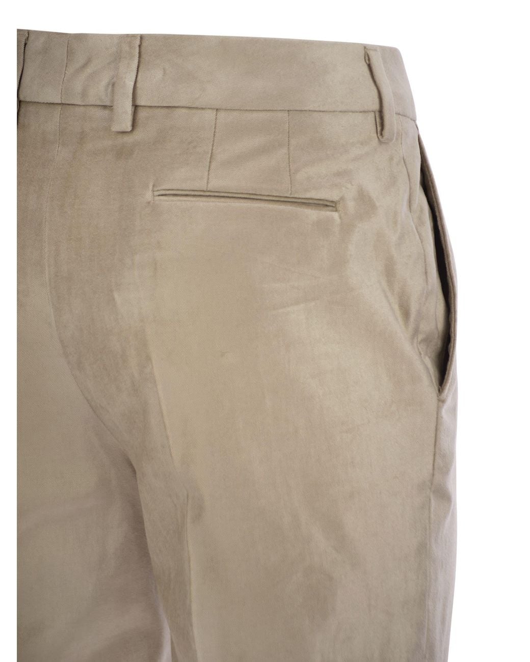 Pt Pantaloni Natural Pt Torino New York Velvet Slim Pants