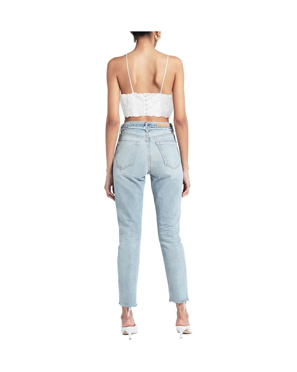 Chloé White Solid Color Tops