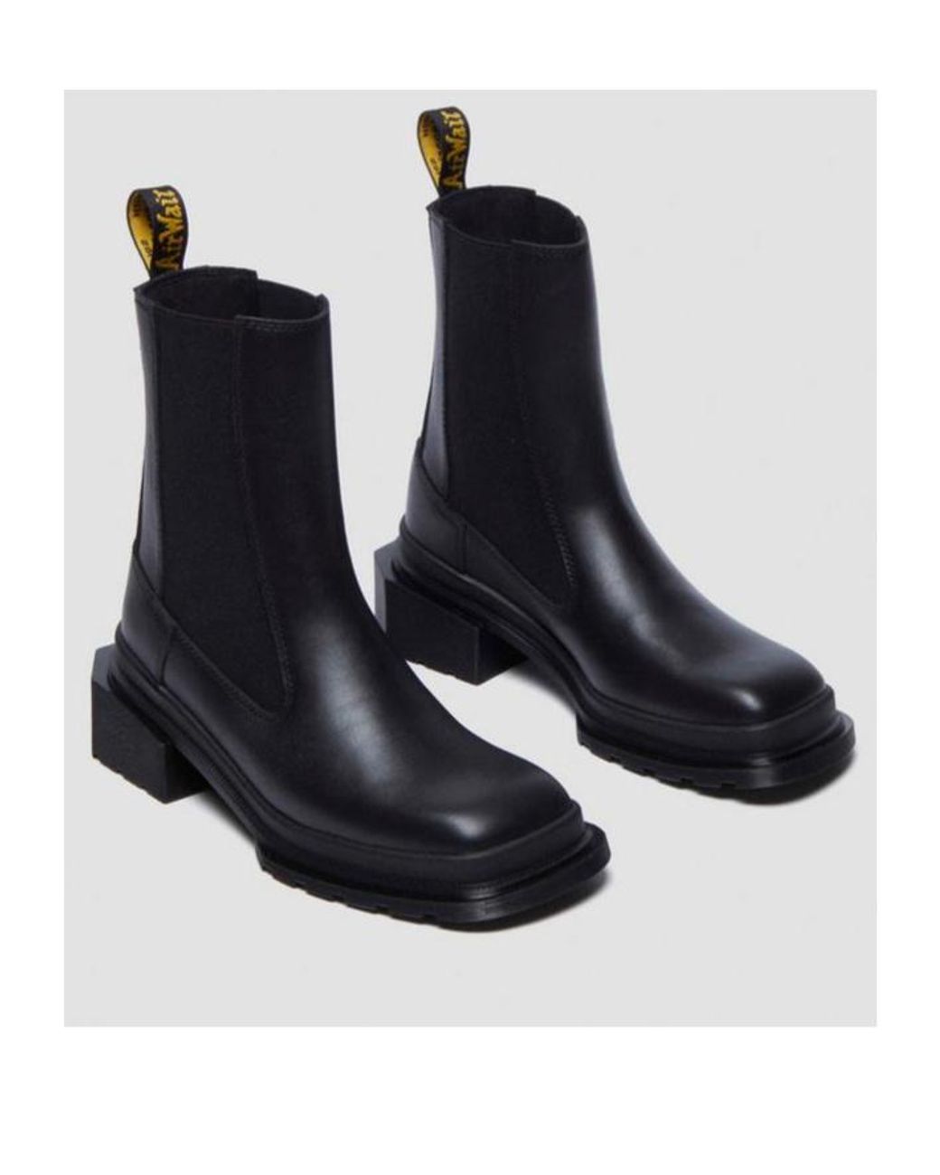 Dr. Martens Black Maybole Square Toe Chelsea Boots