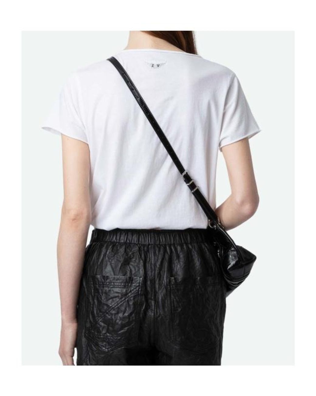 Zadig & Voltaire White Rhinestone-Embellished Cotton T-Shirt