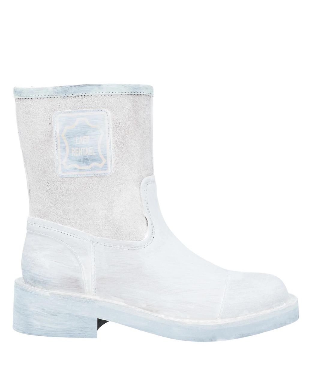 MM6 by Maison Margiela White Solid Color Ankle Boots
