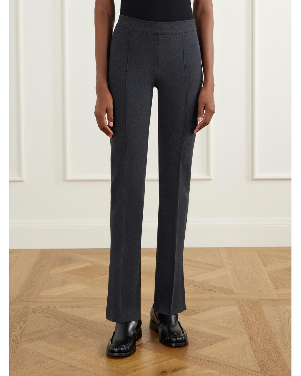 High Sport Black Straight-Leg Pants