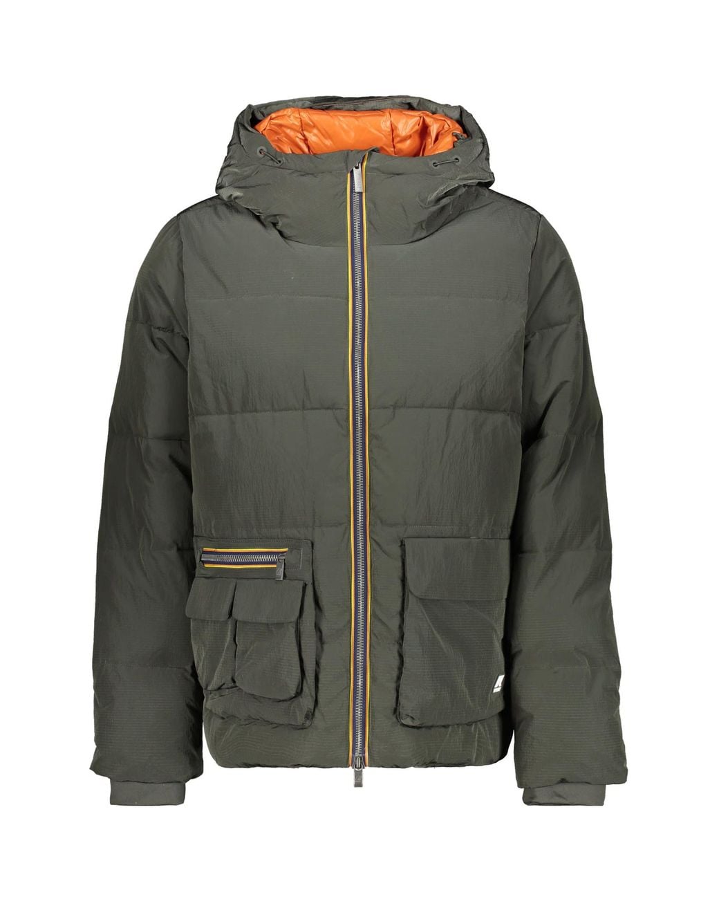 K-Way Green Hooded Puffer Down Jacket for men