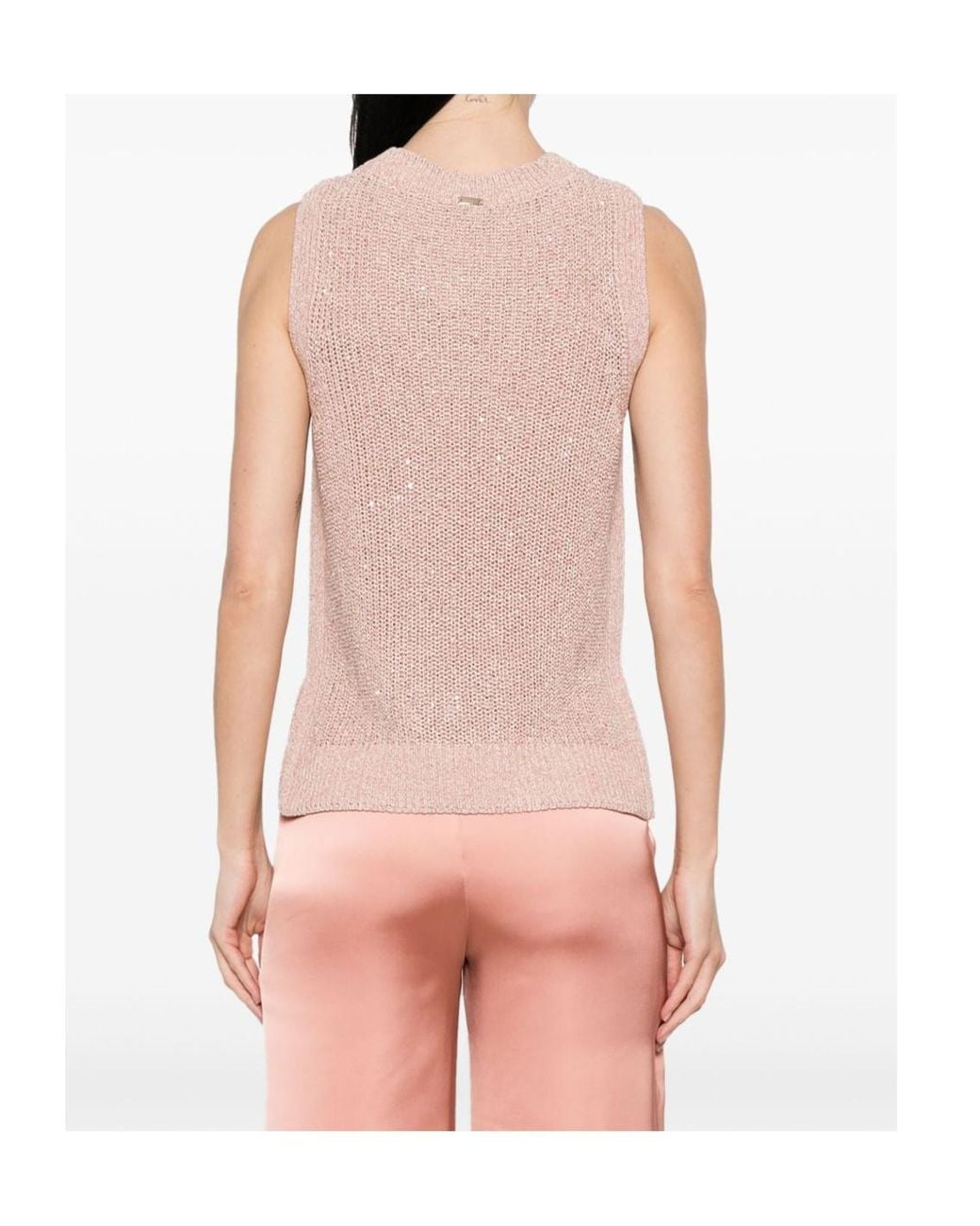 Herno Pink Glitter Knit Top