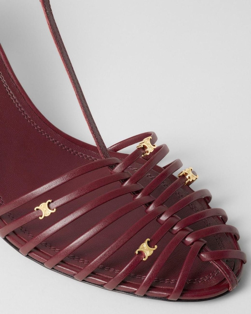 Céline Brown Cage High-Heeled Sandals