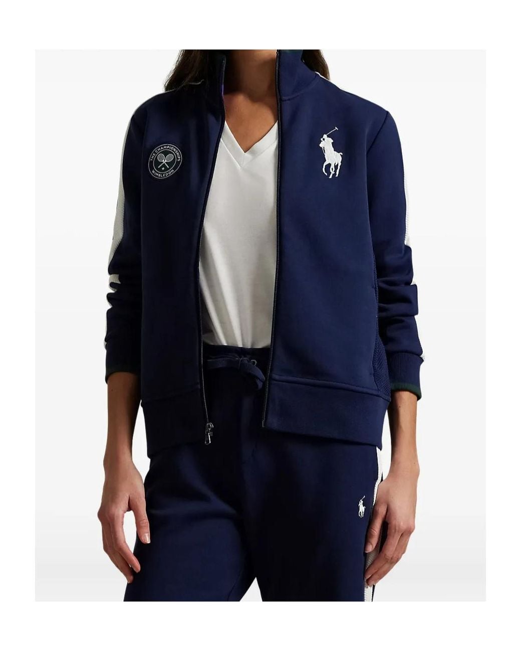 Polo Ralph Lauren Blue Wimbledon Ballperson Zip-Up Track Jacket