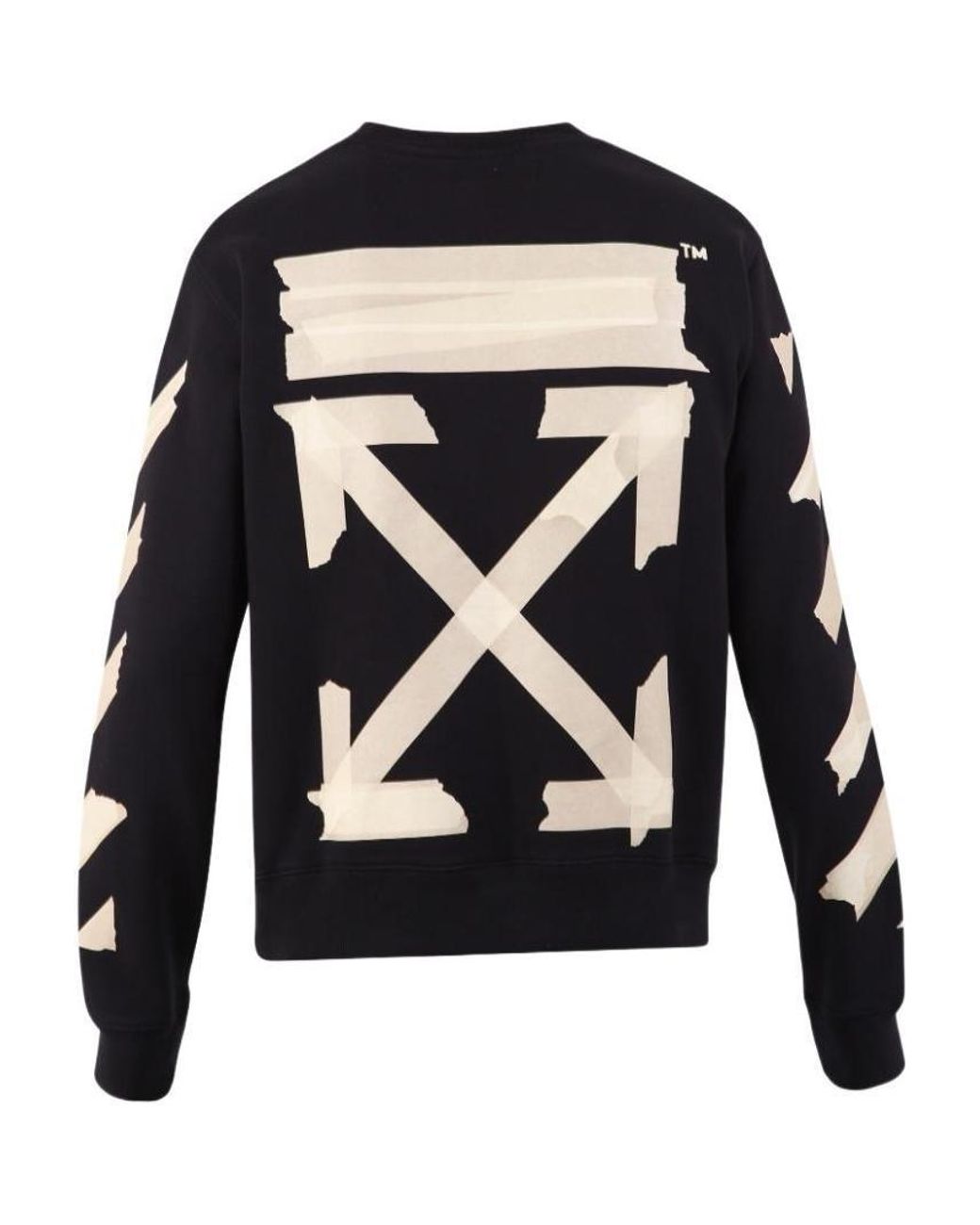 Off-White c/o Virgil Abloh Black Tape Arrows Crew Neck Sweatshirt for men
