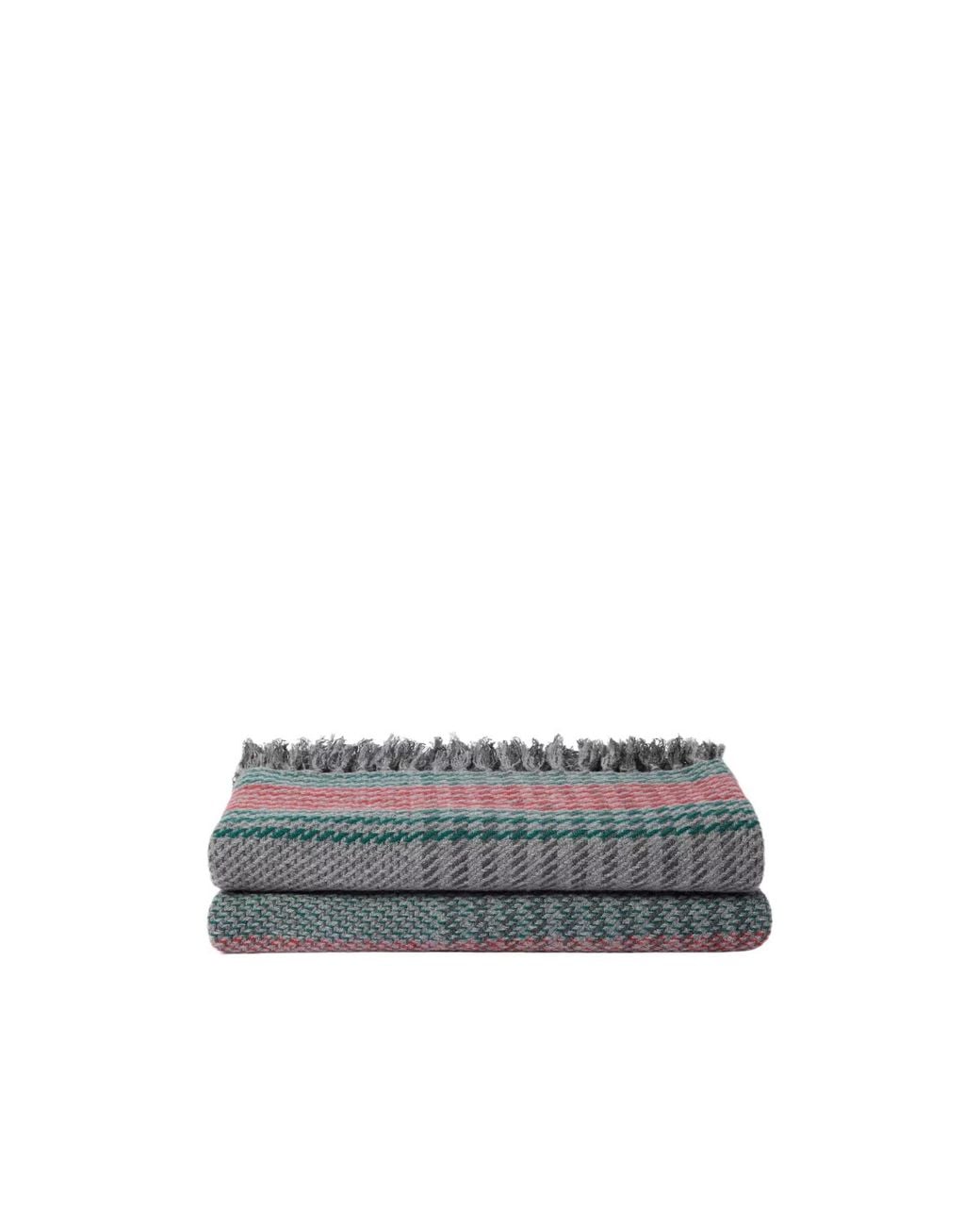Gucci Gray Cashmere Jacquard Blanket With Web for men