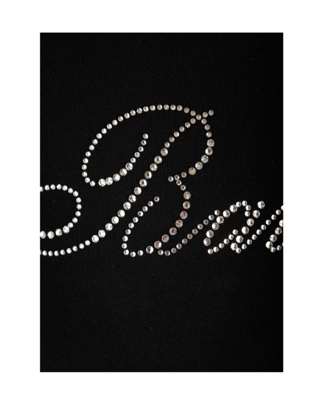 Balenciaga Black Logo Embellished Crewneck T-Shirt