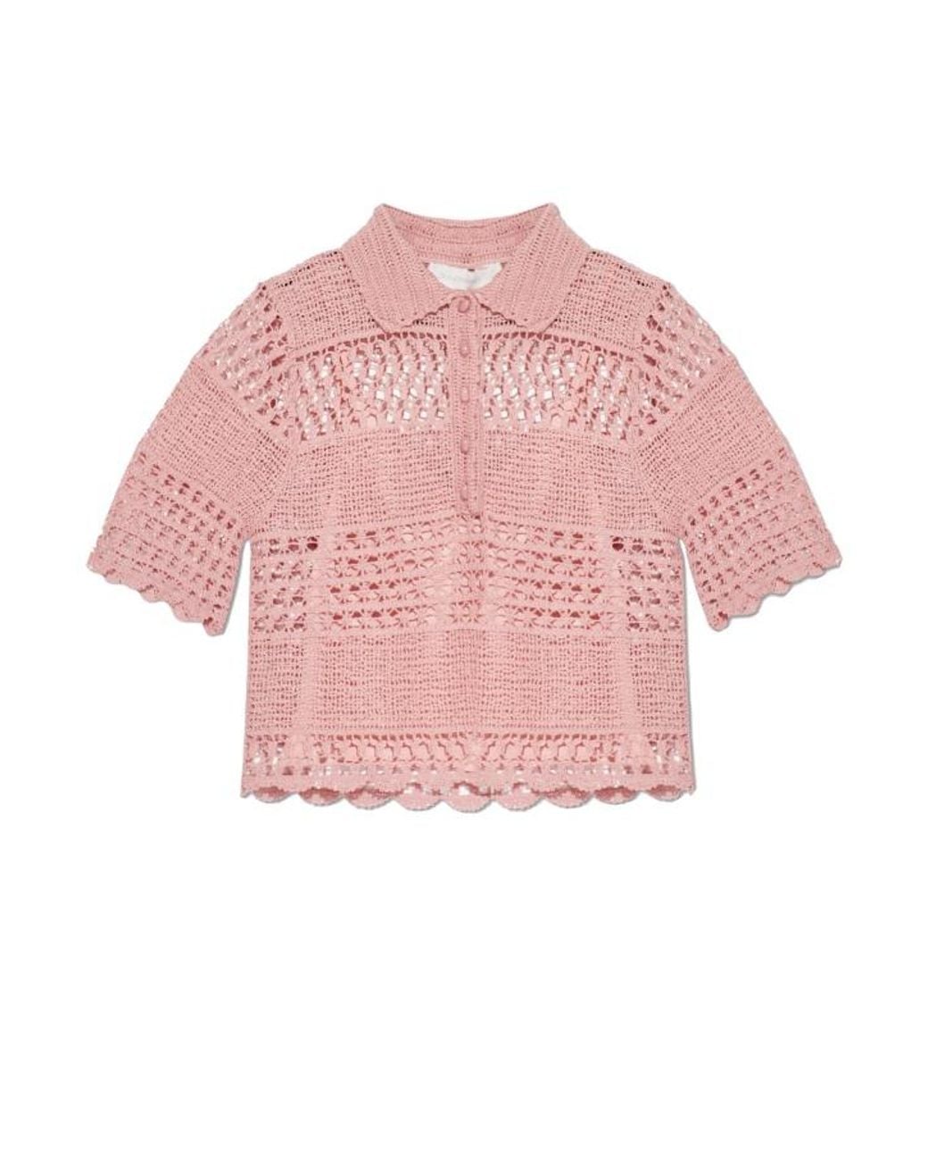Zimmermann Pink Shirt With A Decorative Weave