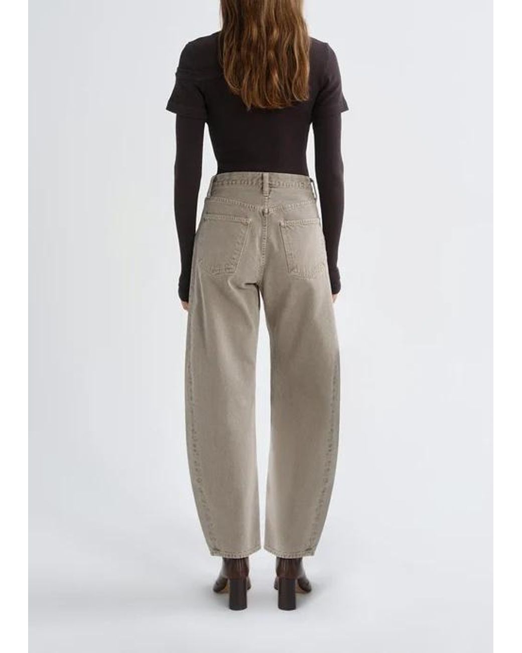Agolde Multicolor Luna Curved-Leg Tapered Jeans