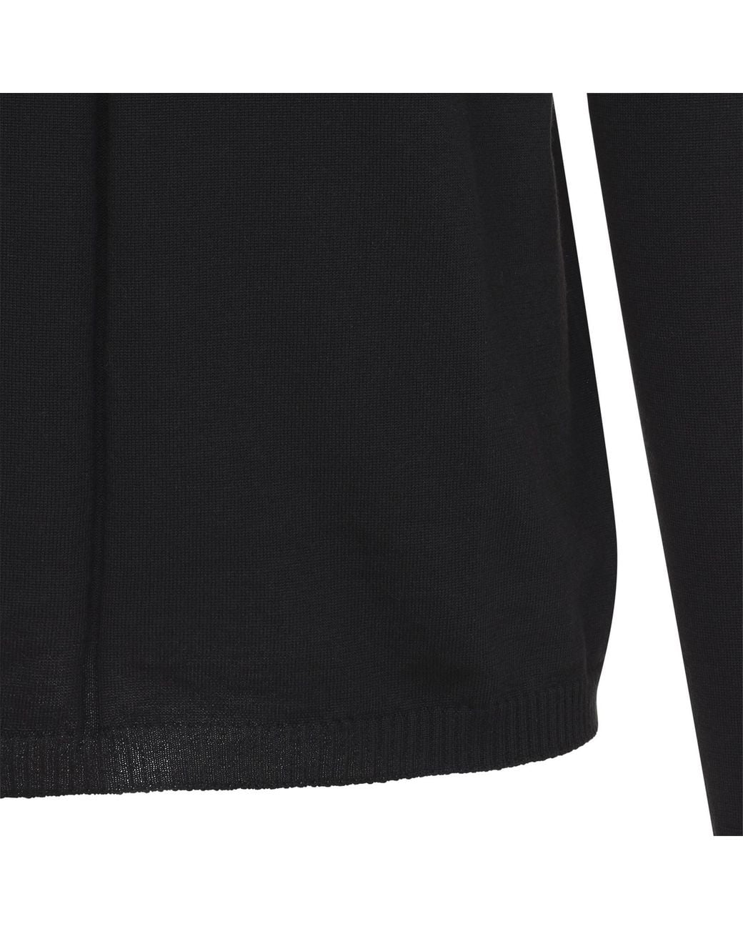 Rick Owens Black Central-Seam Hooded Sweater for men