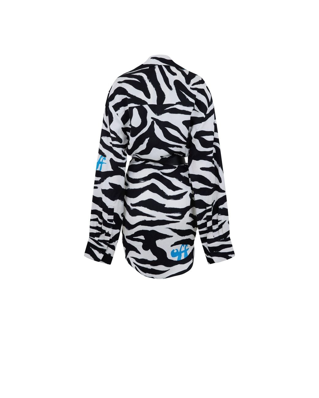 Off-White c/o Virgil Abloh White Zebra Shirt Dress