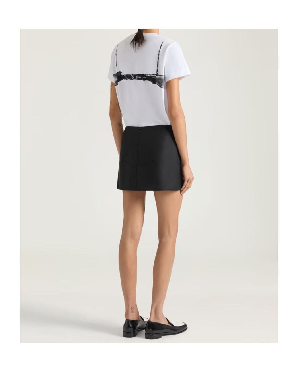 Givenchy Black Mini Striped Skirt