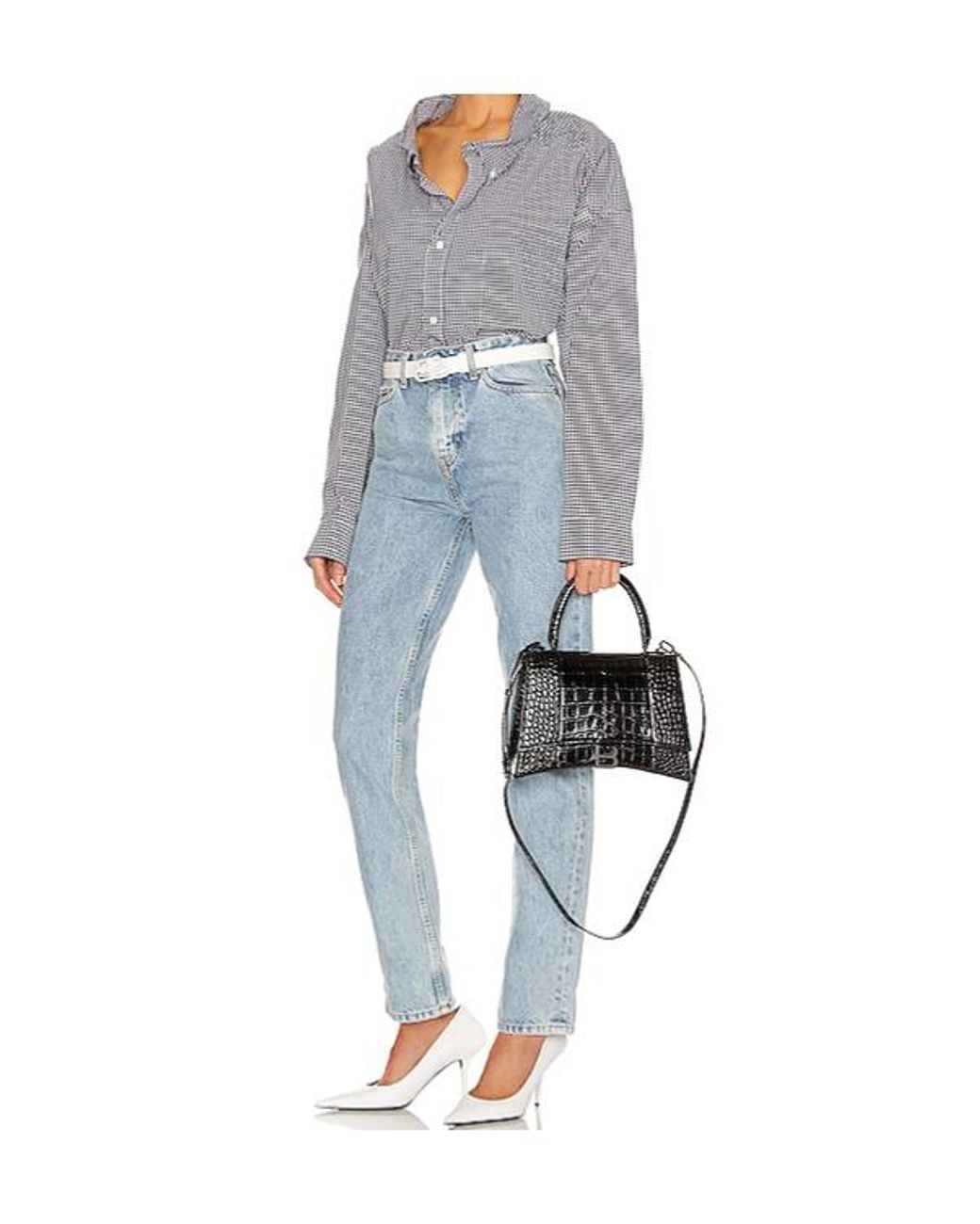 Balenciaga Black Medium Hourglass Top Handle Bag