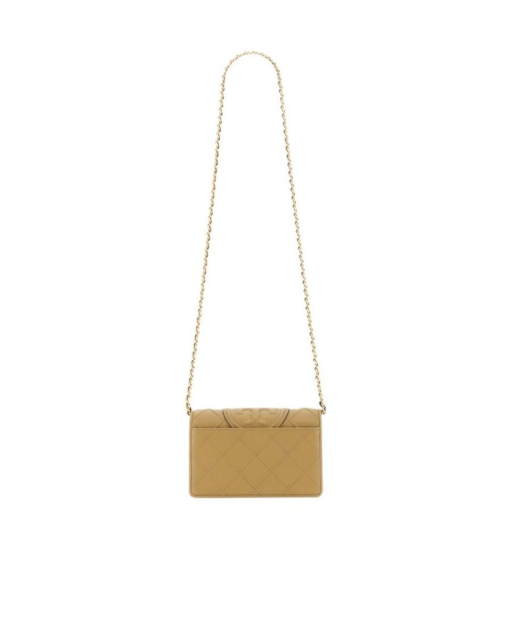 Tory Burch White Fleming Soft Chain-Linked Wallet