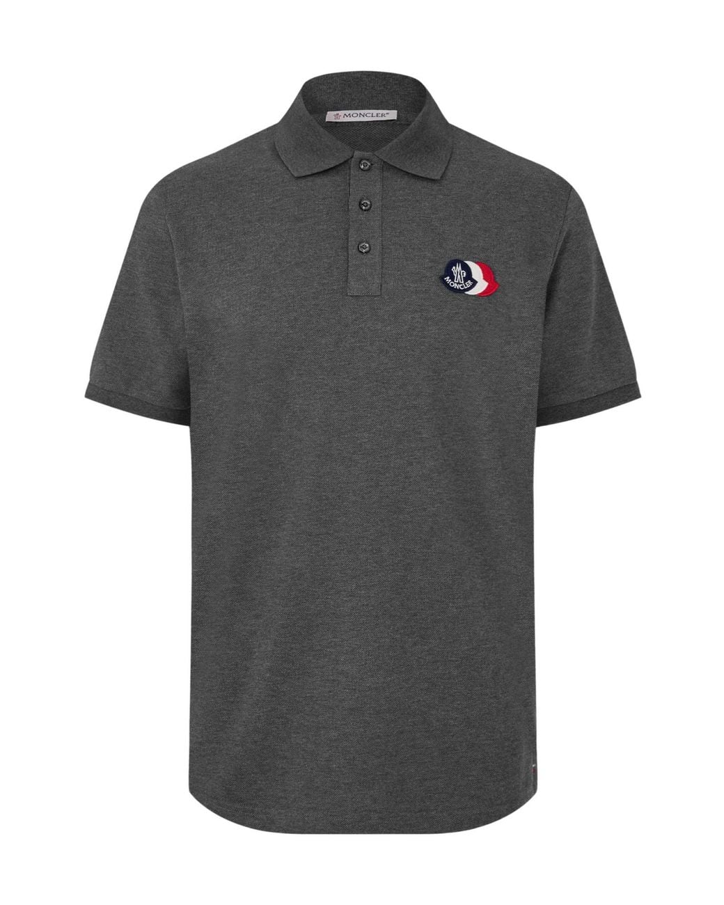 Moncler Black Short Sleeve Polo Shirt for men