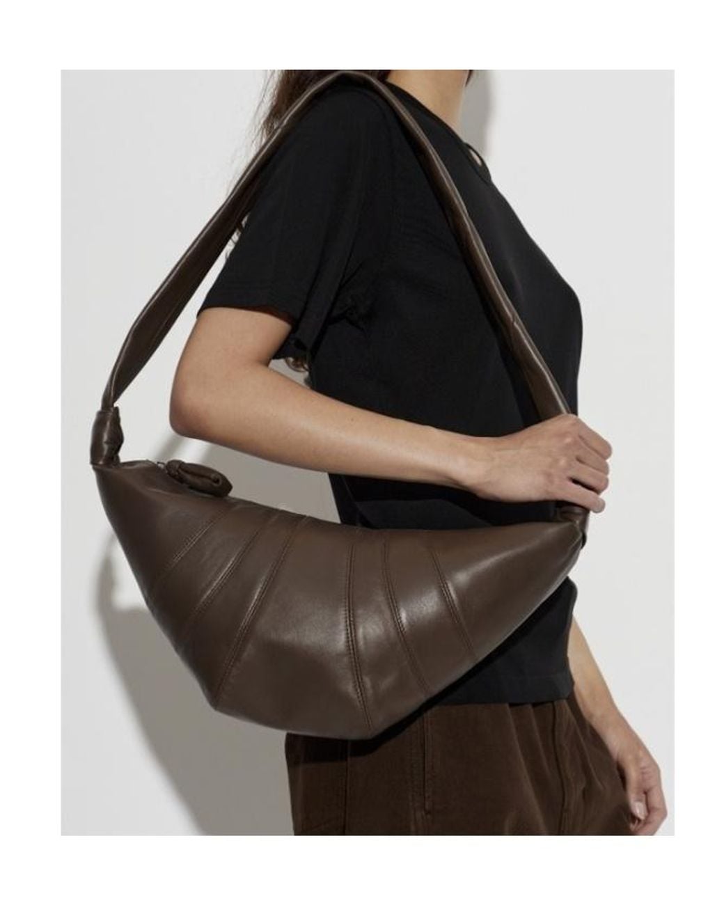 Lemaire Brown Croissant Medium Shoulder Bag for men
