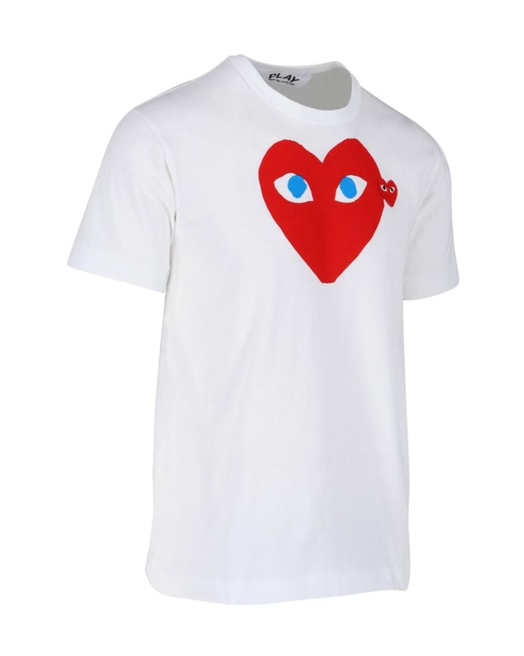COMME DES GARÇONS PLAY White Heart-Print Cotton T-Shirt for men