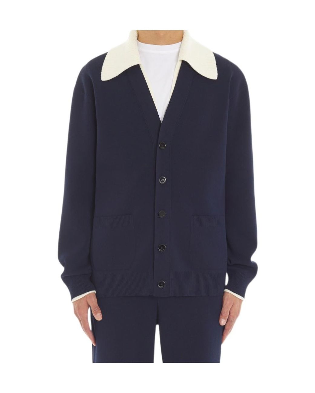 Lanvin Blue Cotton Jumper for men